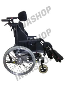 Реабілітаційне механічне крісло-коляска з регульованою спинкою та підголівником, вживане